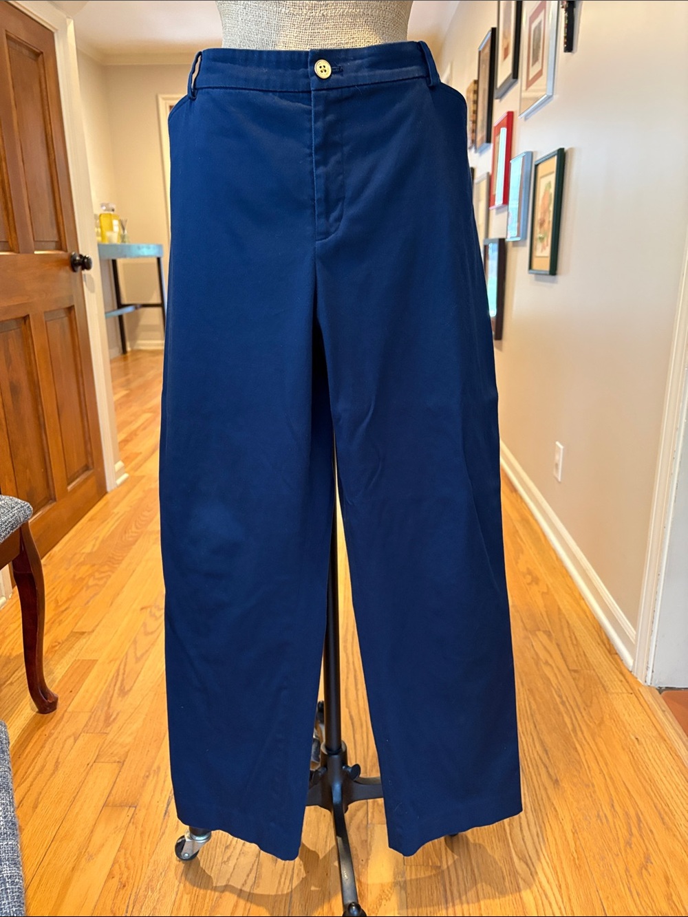 Wide-Leg Women’s Pants in Navy Blue